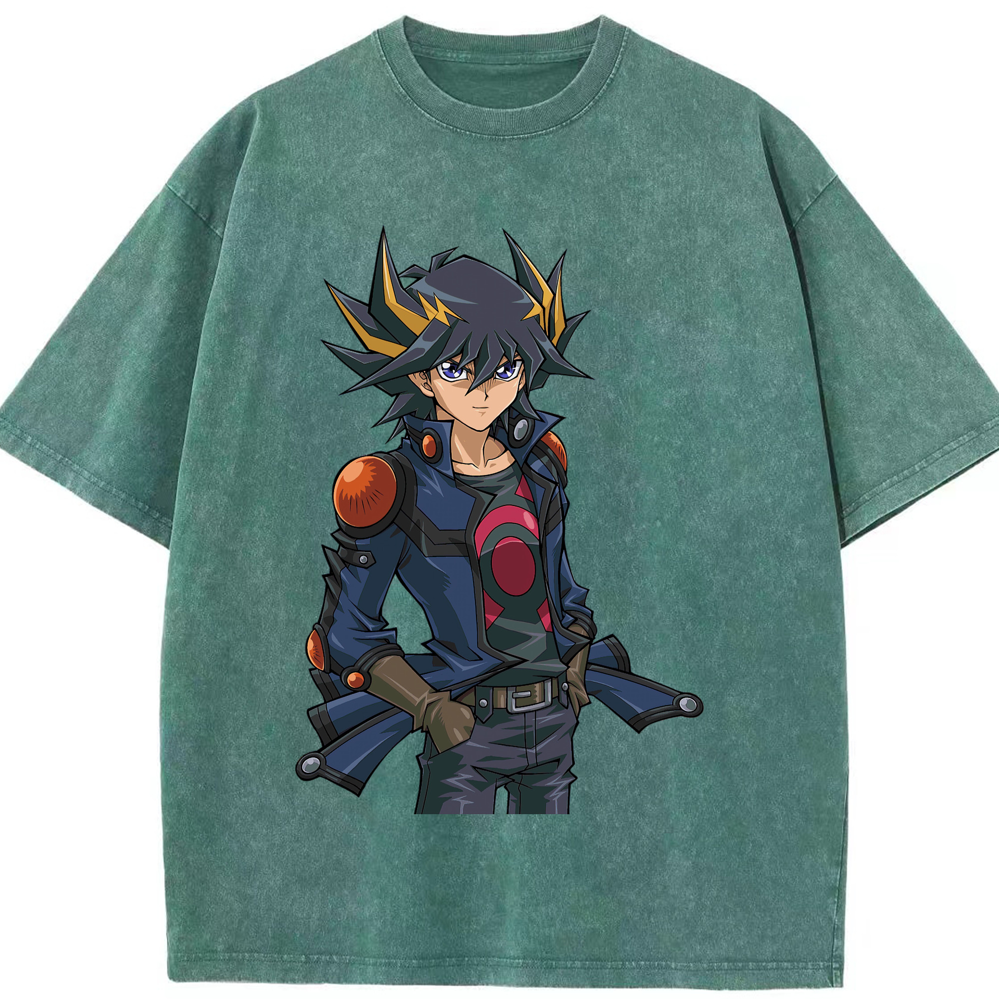 （画像用） 遊☆戯☆王 Yu-Gi-Oh! 綿100% ヴィンテージ風 半袖Tシャツ（フロントプリント）